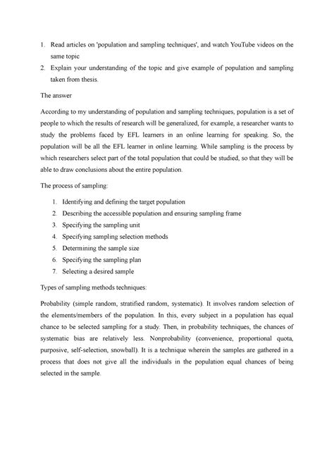 Image result for Population and Sampling Procedure Example