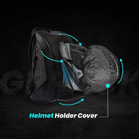 Buy GR Pack Backpack Helmet Cover for Bikers - Black Online | GrandPitstop