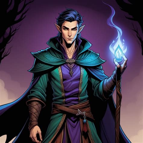 Half-Elf Shadow Sorcerer in D&D 5e | Stable Diffusion Online