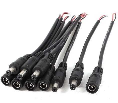 RASHRI ; One For All 20 Pcs DC Male & Female Connector Cable for CCTV ...