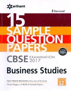 CBSE 15 Sample Paper Business Studies for Class 12: Buy CBSE 15 Sample ...
