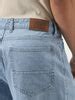 Men's Ice Blue Loose Baggy Fit Washed Denim Jeans Non-Stretchable ...