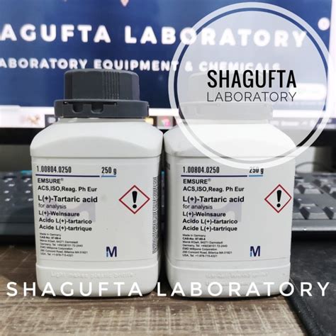 Jual L( )-TARTARIC ACID 1 GR M E R C K 100804 / ASAM TARTRAT ANALIS ...