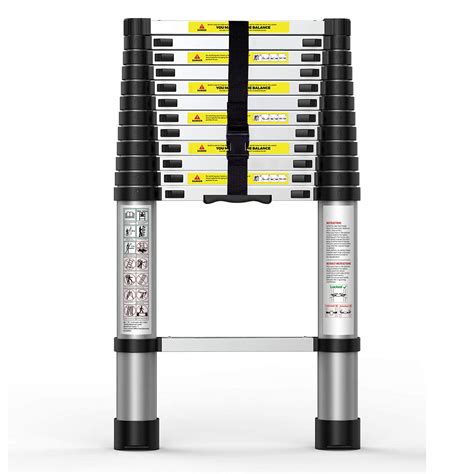 Buy Suwinus 12.5 FT Aluminum Telescoping Ladder Collapsible Extension ...