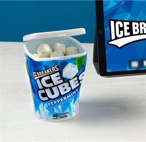 Buy ICE BREAKERS ICE CUBES Peppermint Sugar Free Chewing Gum, Made with ...