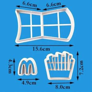 French Fries Plunger Cutter for Fondant & Cookies