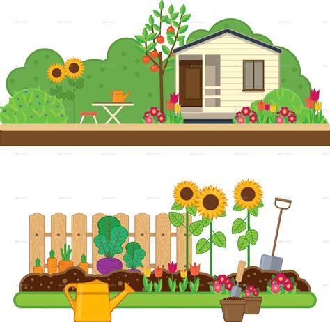 Gardening Set | Garden illustration, Garden clipart, Clip art