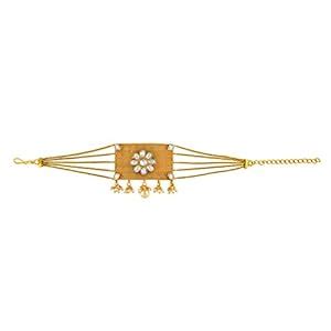 Buy ACCESSHER Antique Gold Plated Bajubandh with Fish Hook Lock for ...