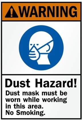 RLDigitalUnits WARNING DUST HAZARD! SIGN BOARD Emergency Sign Price in ...
