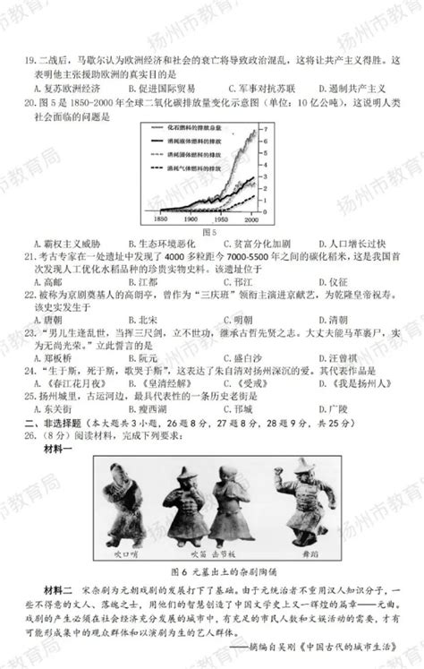 扬州中考分数线（扬州中考一共多少分）_灵呼网