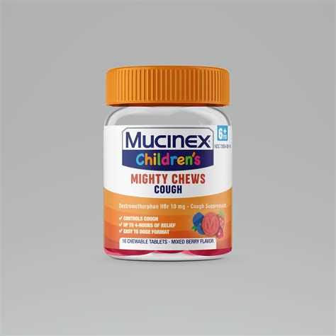 MUCINEX® Children's Mighty Chews - Cough - Mixed Berry Flavor