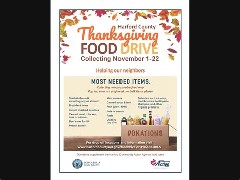 Harford County Thanksgiving Food Drive November 1 - 22 | Bel Air, MD Patch