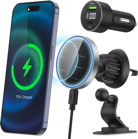 Amazon.com: BHHB for iPhone 16 Magsafe Car Mount Charger, [2024 New ...