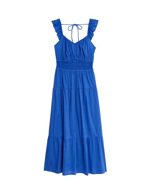 Buy Pure Cotton Sweetheart Neckline Midi Dress at Marks & Spencer