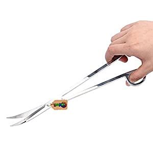 DreamAuro Aquarium Scaping Tongs Scissor Long Stainless Steel Curve ...