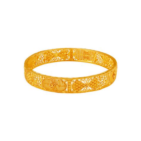 Traditional 22 Karat Yellow Gold Filigree Bangle
