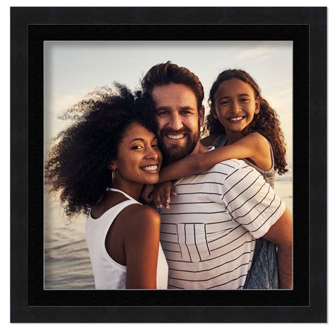 11x11 Frame with Mat - Black 14x14 Frame Wood Made to Display Print or ...