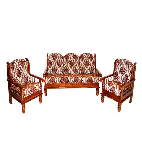 Nagin Sofa Set - 3+1+1 Seater, Wooden Sofa : Amazon.in: Home & Kitchen