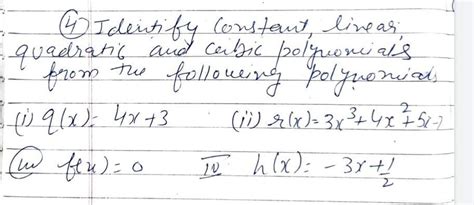 identify constant linear quadratic and cubic polynomial from the ...