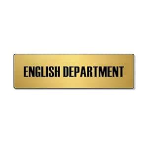SRGInfotech Acrylic Message Signage | ENGLISH DEPARTMENT| Gold acrylic ...