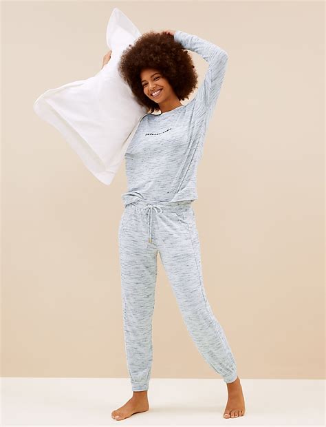 Buy Cosy Knit Lounge Cuff Joggers at Marks & Spencer