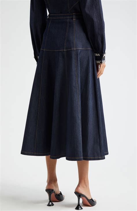 Cinq à Sept Veena A-Line Denim Skirt | Nordstrom