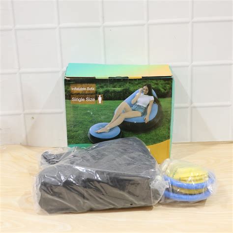 Inflatable Sofa Chair with Footstool & Foot Pump (1 Set)– Natation.in