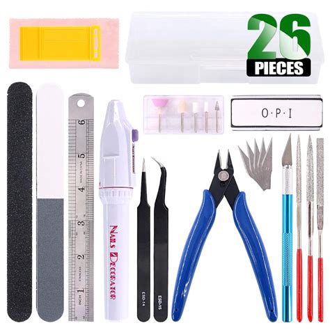Keadic 24Pcs Gundam Model Basic Tools Set Hobby Building Tools Kit with ...