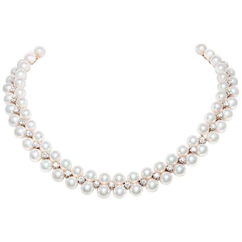 Giovane Pearl and Diamond Choker Necklace at 1stDibs | giovane jewelry ...