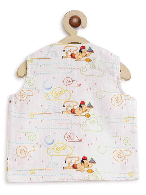 Hanuman Blessings Jhabla Set-White – Tiber Taber Kids