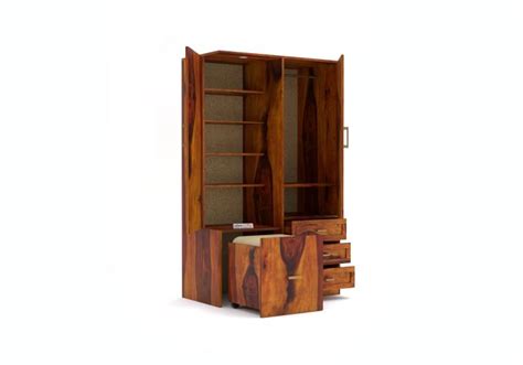 Buy Amos Dressing Table (Honey Finish) Online in India | UrbanWood