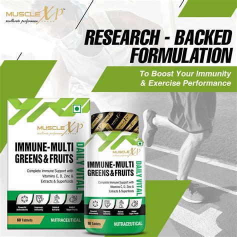Buy MUSCLEXP IMMUNE-MULTI GREENS & FRUITS 60 TABLETS Online & Get Upto ...