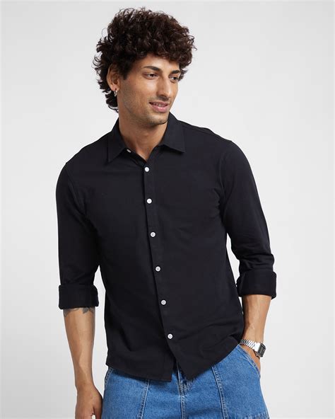 Buy Men's Black Shirt Online at Bewakoof