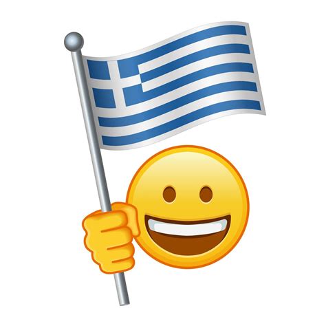 Emoji with Greece flag Large size of yellow emoji smile 42151467 Vector ...