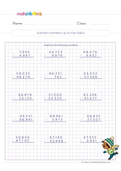 Image result for Subtraction Work Problem Worksheet Grade 4