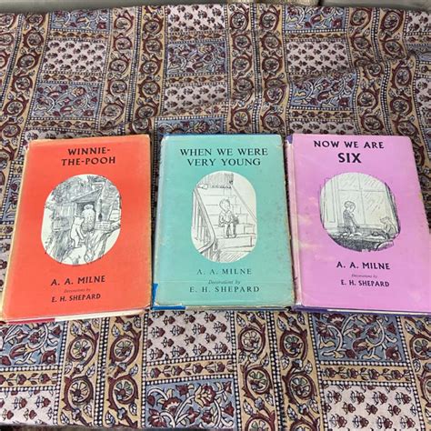Set of 3 A.A. Milne Books, Now we are Six 1960, When we were very young ...