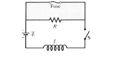 In Fig. 30-58, R = 15 `Omega`, L = 15 H , the ideal ba ttery has E = 10 ...