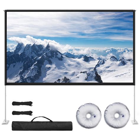 Buy HYZ 100 inch Freestanding Projection Screen, Portable Front & Rear ...