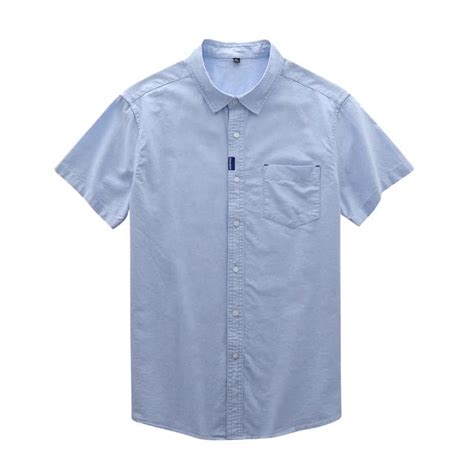 Men's Sky Blue Cotton Solid Half Sleeves Casual Shirt – Quyastyle