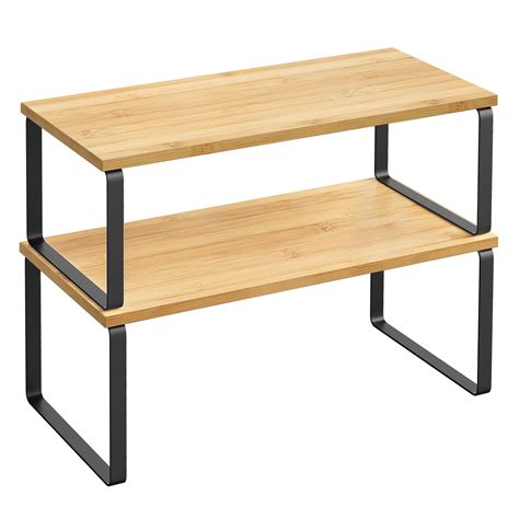 Songmics Spice Rack Set Of 2 Cupboard Shelf Organisers Expandable ...