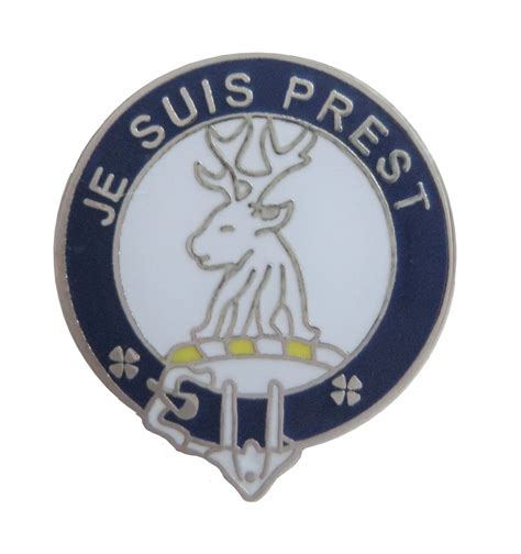 Fraser of Lovat "Je Suis Prest" Scottish Clan Name Crest Pin Badge