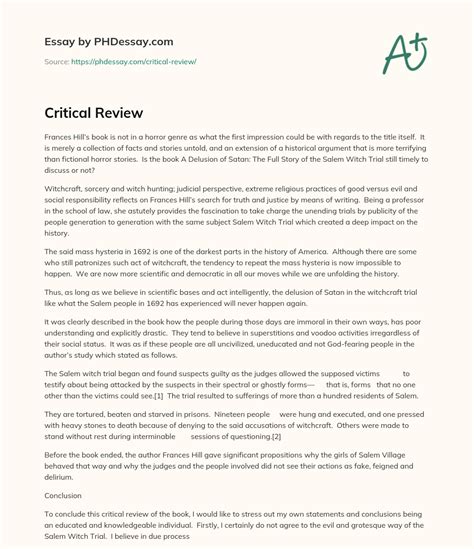 Image result for Critical Review Essay Example