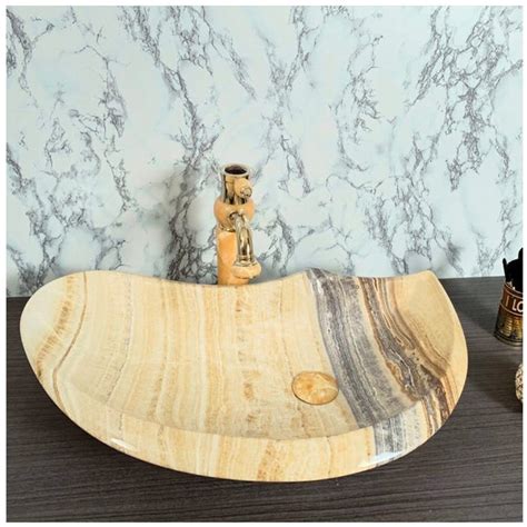 Toyo Wash Basin showroom Near me | 145 Brown & Yellow Onyx Glossy Wash ...