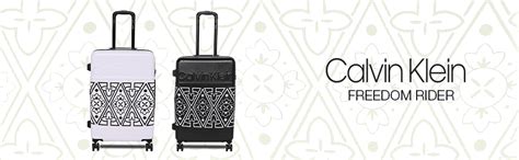 Buy Calvin Klein Freedom Rider Black White Hard Side Cabin Trolley at ...