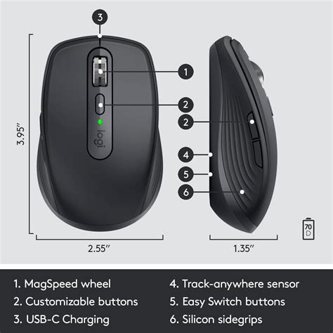 Best Buy: Logitech MX Anywhere 3 Wireless Bluetooth Fast Scrolling Mouse with Customizable ...