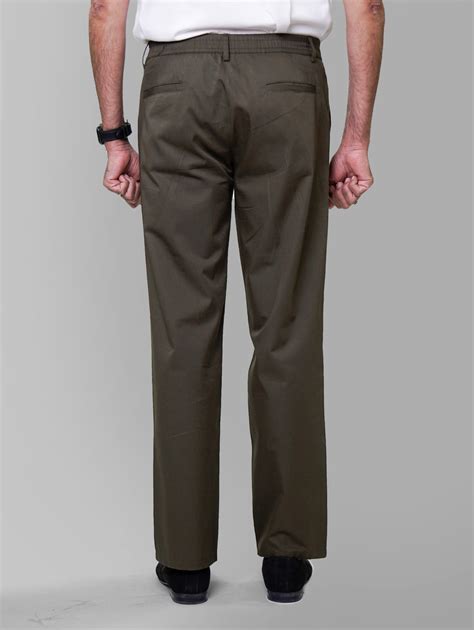 Buy Velcro Fly & Velcro Closure Elastic Waist Olive Pant Online – HAXOR
