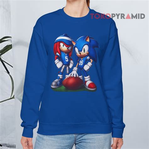 Sonic and Knuckles Detroit Lions Football Shirt - TokoPyramid