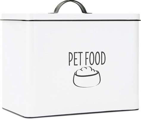 Buy OUTSHINE White Farmhouse Dog Food Bin - Can Be Personalized | Dog ...