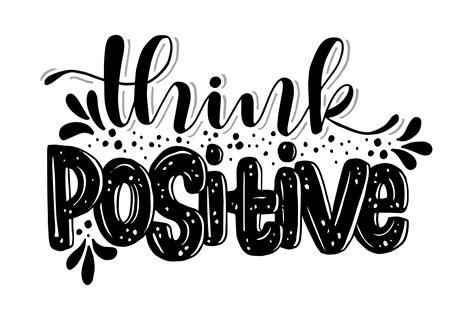 Think Positive, Motivational Quotes Graphic by Santy Kamal · Creative ...