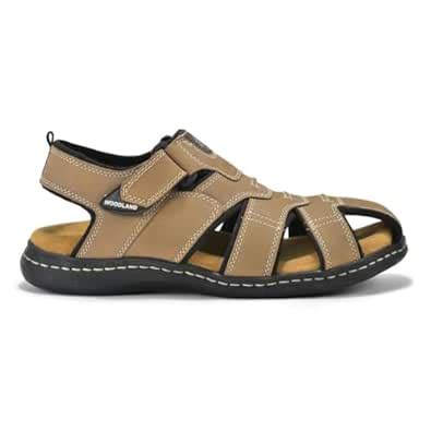 Buy Woodland Men Textured Khaki Nubuck Sandals at Amazon.in